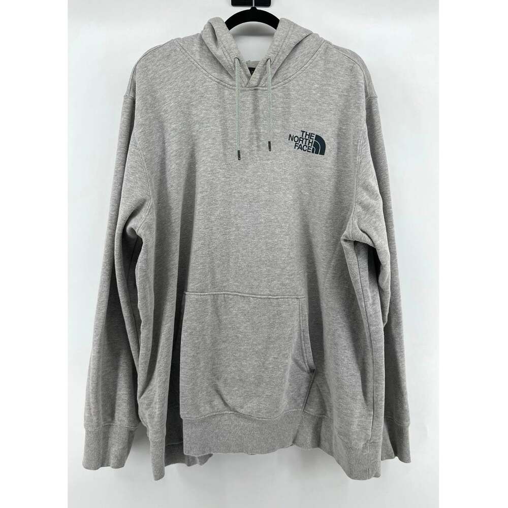 The North Face | Pullover Hoodie Gray Navy Logo Men's XXL Hooded Sweatshirt